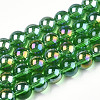 Electroplate Transparent Glass Beads Strands GLAA-T032-T8mm-AB07-1