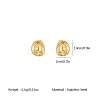 Irregular Oval 304 Stainless Steel Stud Earrings for Women AM9832-5