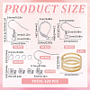 110Pcs 4 Style 304 Stainless Steel Earring Hooks & Leverback Earring Findings DIY-SC0024-14-2