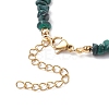Natural Malachite Chip Beaded Bracelets for Women X-BJEW-JB11742-10-4