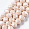 Electroplate Glass Beads Strands X1-EGLA-A034-P6mm-A17-1