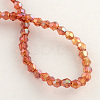 Electroplate Glass Bead Strands X-EGLA-R094-4mm-11-2