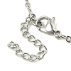 304 Stainless Steel Cable Chain Macrame Pouch Empty Stone Holder for Pendant Necklaces Making NJEW-TA00118-02-3