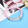 Natural Rose Quartz Beads Stretch Bracelets BJEW-T022-04N-1
