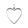 304 Stainless Steel Open Back Bezel Pendants STAS-Z091-05P-09-1