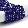 Electroplate Transparent Glass Beads Strands EGLA-A035-T4mm-A06-1
