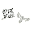 20Pcs 4 Style Tibetan Style Alloy Chandelier Component Links TIBE-YW0001-40-2