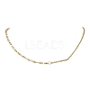 304 Stainless Steel Textured Cable Chain Ball Link Chain Necklaces for Women NJEW-JN05596-2