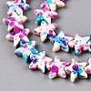 Spray Painted Synthetic Turquoise Beads Strands UNKW-T001-11E-3