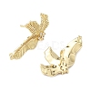 Brass Micro Pave Clear Cubic Zirconia Stud Earring Findings KK-Z106-02G-04-2