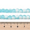 Frosted Crackle Glass Beads Strands GLAA-U001-8mm-M08-4