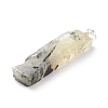 Natural Mixed Quartz Pendants PALLOY-JF01488-3