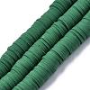 Flat Round Handmade Polymer Clay Beads CLAY-R067-10mm-46-1