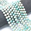 Natural Dyed White Jade Beads Strands G-K389-E16-01-2