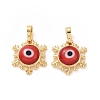 Handmade Evil Eye Lampwork Pendants ZIRC-F136-04G-3
