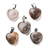 Natural Crazy Agate Charms HEAR-PW0001-057-09-1