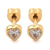 304 Stainless Steel Rhinestone Stud Earrings for Women EJEW-M068-02G-2