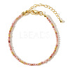 Bohemian Style Natural Rhodochrosite Round Beaded Bracelets for Women YR2186-1-1