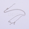 Alloy Rhinestone Pendants Necklaces NJEW-WH0007-02H-1