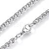 Non-Tarnish 304 Stainless Steel Wheat Chain Necklaces NJEW-D285-14P-2