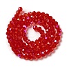 Electroplate Transparent Glass Beads Strands EGLA-A035-T6mm-L01-2