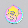 Ion Plating(IP) 201 Stainless Steel Pendants STAS-T056-LA555-1