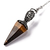 Natural Tiger Eye Pointed Hexagonal Cone Dowsing Pendulums G-Q184-03F-AS-4