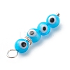 Handmade Evil Eye Lampwork  Pendants PALLOY-JF01725-01-4