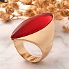 Resin Horse Eye Finger Rings RJEW-R006-01G-01-1