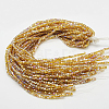 Electroplate Glass Beads Strands EGLA-D018-8x8mm-77-5