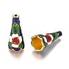 Alloy Enamel Bead Cones PALLOY-K243-08G-2
