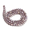 Opaque Solid Color Electroplate Glass Beads Strands X1-GLAA-F029-P4mm-A13-2
