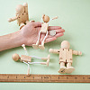 Unfinished Blank Wooden Robot Toys AJEW-TA0001-03-7