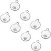 304 Stainless Steel Pendant Rhinestone Settings STAS-UN0007-21P-1