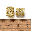 Brass Micro Pave Clear Cubic Zirconia European Beads ZIRC-I070-001G-3