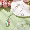 Glass & 201 Stainless Steel Pendant Decorations HJEW-JM01897-4