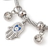 Adjustable 304 Stainless Steel Charm Bangles BJEW-F326-03P-2