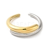 304 Stainless Steel Cuff Double Layered Rings RJEW-Q807-02G-2