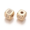 Brass Micro Pave Cubic Zirconia Beads KK-K238-16G-B-2