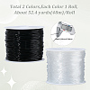 2Rolls 2 Colors Round Crystal Elastic Stretch Thread EW-PA0001-01B-2