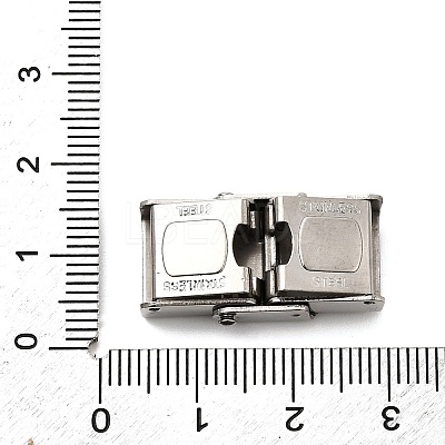Tarnish Resistant 201 Stainless Steel Watch Band Clasps STAS-P221-22B-P-1