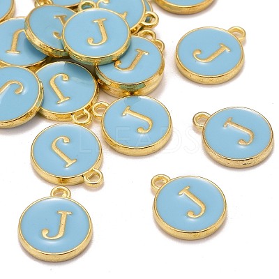Golden Plated Alloy Enamel Charms ENAM-S118-04J-1