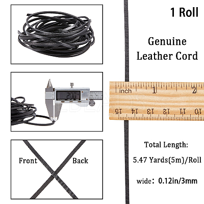 Cowhide Leather Cord WL-WH0008-05F-1