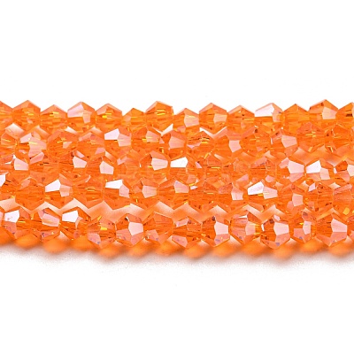 Transparent Electroplate Glass Beads Strands EGLA-A039-T4mm-A11-1