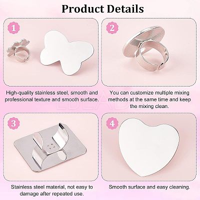 Alloy & 430 & 410 Stainless Steel Palette and Double Head Spoon Palette Spatulas Stick Rod MRMJ-FG0001-13-1