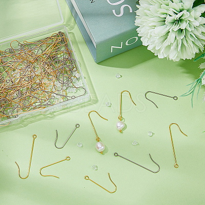 160Pcs 4 Style 316 Surgical Stainless Steel Earring Hooks STAS-DC0011-39-1