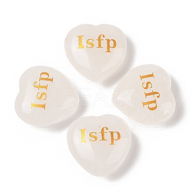 Natural Quartz Crystal Heart Engraving MBTI Figurines Statues for Home Office Desk Decorations X1-G-K353-05D-1