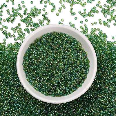 Round Transparent Colors Rainbow Glass Seed Beads X-SEED-A007-2mm-167-1