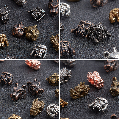 48Pcs 24 Styles Tibetan Style Alloy Beads FIND-PH0002-37-1