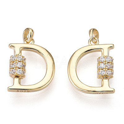 925 Sterling Silver Micro Pave Cubic Zirconia Charms STER-T004-12G-1